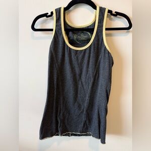 Green Apple Bamboo blend Charcoal Grey and Yellow Tank Top